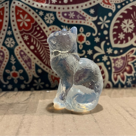 Mosser sitting cat - opalescent crystal glass - Picture 3 of 5